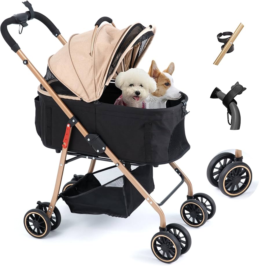 MILA&LOUIS ペットカート 多頭の小型犬&猫 中型犬一匹用: 犬 カーキ Amazon | MILA&LOUIS ペットカート 多頭の小型犬&猫 中型犬一匹